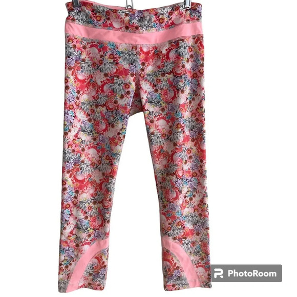LULULEMON Run Inspire Mid-Rise Crop II *All Luxtreme Floral Size  6 23” - Picture 3 of 16